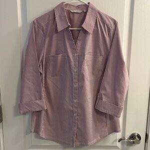 Calvin Klein Women's Button Down Shirt - Lavender